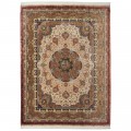 Handwoven Carpet, Corner Medallion Layout, All Silk, Qom, 300 × 404 cm Ref 11200652