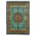 Handwoven Carpet, Corner Medallion Layout, All Silk, Qom, 300 × 423 cm Ref 11200655
