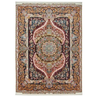 Handwoven Carpet, Corner Medallion Layout, Wool and Silk on Silk Warp, Tabriz, 298 × 406 cm Ref 11200659