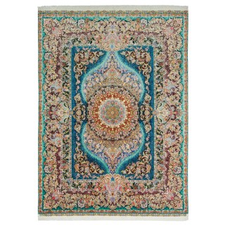 Handwoven Carpet, Corner Medallion Layout, Wool and Silk on Silk Warp, Tabriz, 296 × 408 cm Ref 11200660