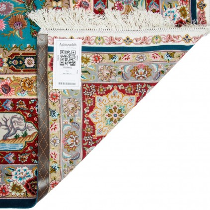 Handwoven Carpet, Square/Block Layout, Wool and Silk on Silk Warp, Tabriz, 293 × 407 cm Ref 11100661