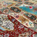 Handwoven Carpet, Square/Block Layout, Wool and Silk on Silk Warp, Tabriz, 293 × 407 cm Ref 11100661
