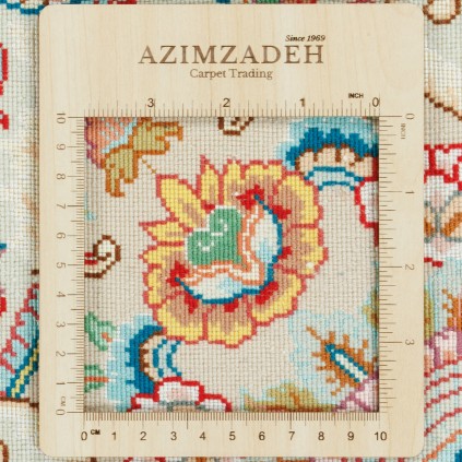 Handwoven Carpet, Corner Medallion Layout, Wool and Silk on Silk Warp, Tabriz, 297 × 404 cm Ref 11200662