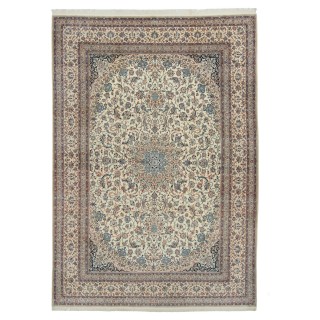 Handwoven Carpet, Corner Medallion Layout, Wool and Silk on Cotton Warp, Nain, 305 × 430 cm Ref 11300671