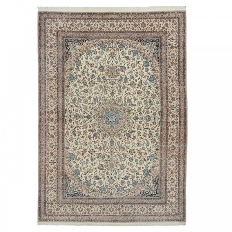 Handwoven Carpet, Corner Medallion Layout, Wool and Silk on Cotton Warp, Nain, 305 × 430 cm Ref 11300671