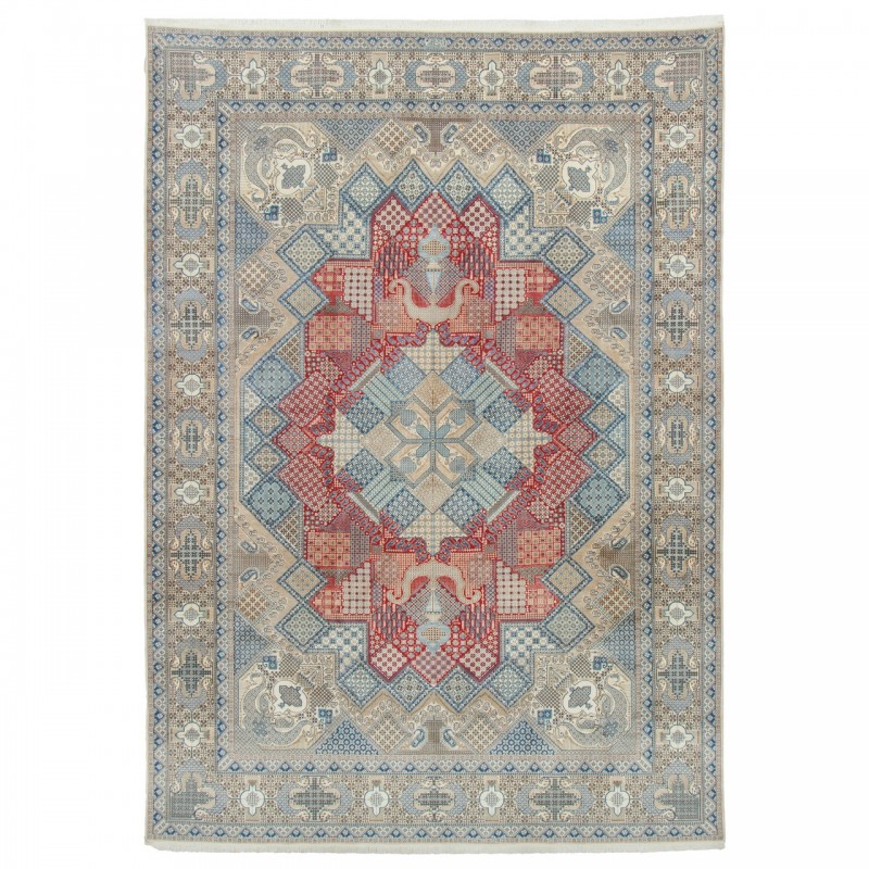 Handwoven Carpet, Corner Medallion Layout, Wool and Silk on Cotton Warp, Nain, 292 × 410 cm Ref 11100672