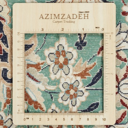 Handwoven Carpet, Corner Medallion Layout, Wool and Silk on Cotton Warp, Nain, 250 × 400 cm Ref 11000673