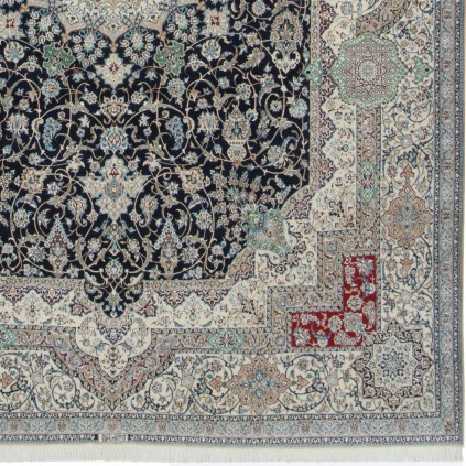 Handwoven Carpet, Corner Medallion Layout, Wool and Silk on Cotton Warp, Nain, 300 × 450 cm Ref 11300674