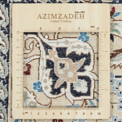 Handwoven Carpet, Corner Medallion Layout, Wool and Silk on Cotton Warp, Nain, 300 × 450 cm Ref 11300674