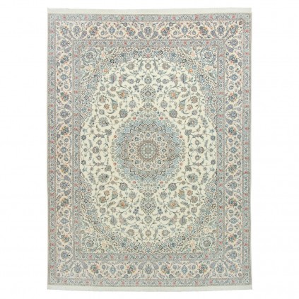 Handwoven Carpet, Corner Medallion Layout, Wool and Silk on Cotton Warp, Nain, 305 × 410 cm Ref 11200675