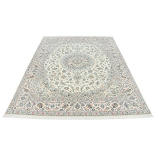 Handwoven Carpet, Corner Medallion Layout, Wool and Silk on Cotton Warp, Nain, 305 × 410 cm Ref 11200675