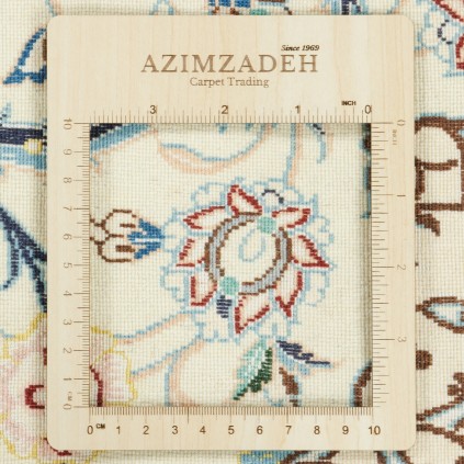 Handwoven Carpet, Corner Medallion Layout, Wool and Silk on Cotton Warp, Nain, 305 × 410 cm Ref 11200675