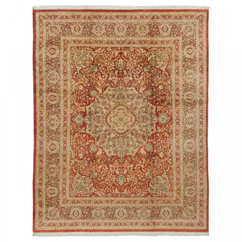 Handwoven Carpet, Corner Medallion Layout, Wool on Cotton Warp, Tabriz, 294 × 375 cm Ref 11100677