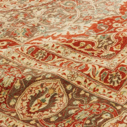 Handwoven Carpet, Corner Medallion Layout, Wool on Cotton Warp, Tabriz, 294 × 375 cm Ref 11100677
