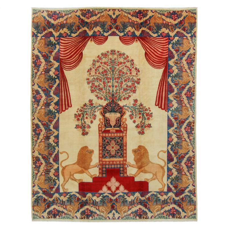 Handwoven Carpet, Vase Layout, Wool on Cotton Warp, Tabriz, 310 × 400 cm Ref 11200690