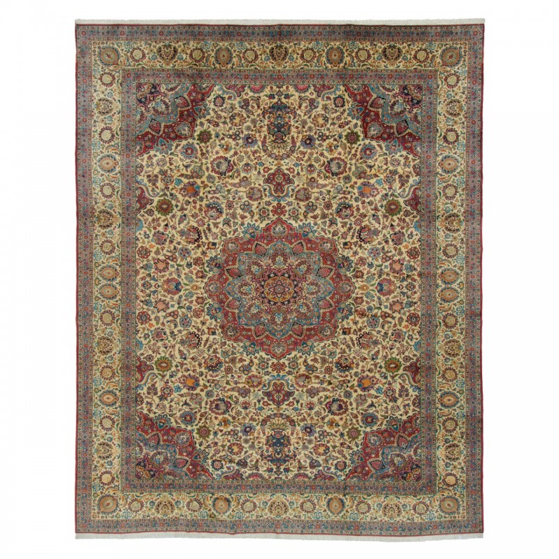 Handwoven Carpet, Corner Medallion Layout, Wool on Cotton Warp, Tabriz, 330 × 410 cm Ref 11300709