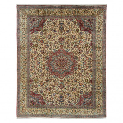 Handwoven Carpet, Corner Medallion Layout, Wool on Cotton Warp, Tabriz, 330 × 410 cm Ref 11300709