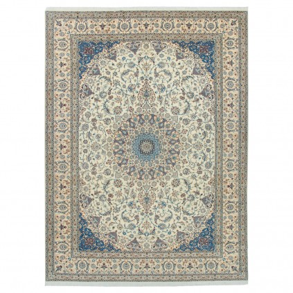 Handwoven Carpet, Corner Medallion Layout, Wool and Silk on Cotton Warp, Nain, 305 × 410 cm Ref 11200775