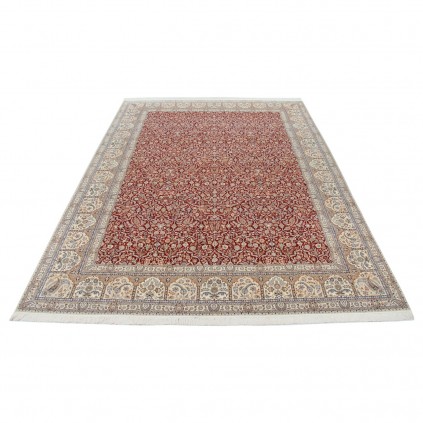 Handwoven Carpet, Striped Layout, Wool and Silk on Silk Warp, Nain, 310 × 432 cm Ref 11300778