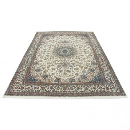 Handwoven Carpet, Corner Medallion Layout, Wool and Silk on Cotton Warp, Nain, 303 × 406 cm Ref 11200779