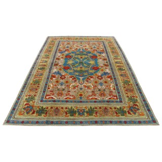 Handwoven Gabbeh, Medallion Layout, All Wool, Shiraz, 243 × 346 cm Ref 50800782