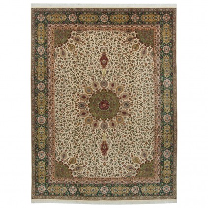 Handwoven Carpet, Corner Medallion Layout, Wool on Cotton Warp, Tabriz, 300 × 400 cm Ref 11200789