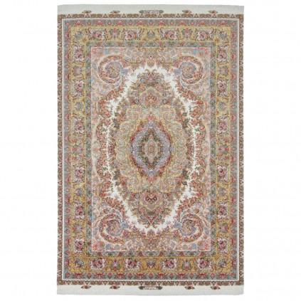 Handwoven Carpet, Corner Medallion Layout, Wool and Silk on Silk Warp, Tabriz, 245 × 360 cm Ref 10800807