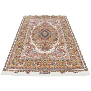Handwoven Carpet, Corner Medallion Layout, Wool and Silk on Silk Warp, Tabriz, 245 × 360 cm Ref 10800807