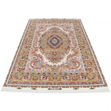 Handwoven Carpet, Corner Medallion Layout, Wool and Silk on Silk Warp, Tabriz, 245 × 360 cm Ref 10800807
