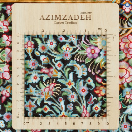 Handwoven Carpet, Corner Medallion Layout, All Silk, Qom, 250 × 347 cm Ref 10800814