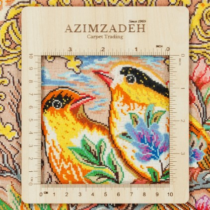 Handwoven Carpet, Corner Medallion Layout, All Silk, Qom, 250 × 350 cm Ref 10800815