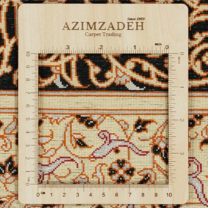 Handwoven Carpet, Corner Medallion Layout, All Silk, Qom, 240 × 348 cm Ref 10800817