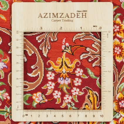 Handwoven Carpet, Corner Medallion Layout, All Silk, Qom, 246 × 350 cm Ref 10800819