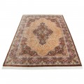 Handwoven Carpet, Corner Medallion Layout, All Silk, Qom, 247 × 344 cm Ref 10800822
