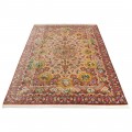 Handwoven Carpet, Corner Medallion Layout, All Silk, Qom, 242 × 342 cm Ref 10800823