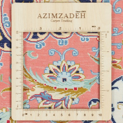 Handwoven Carpet, Corner Medallion Layout, All Silk, Kashan, 250 × 350 cm Ref 10800825