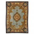 Handwoven Carpet, Corner Medallion Layout, All Silk, Qom, 246 × 346 cm Ref 10800827