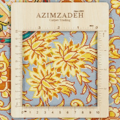 Handwoven Carpet, Corner Medallion Layout, All Silk, Qom, 246 × 346 cm Ref 10800827