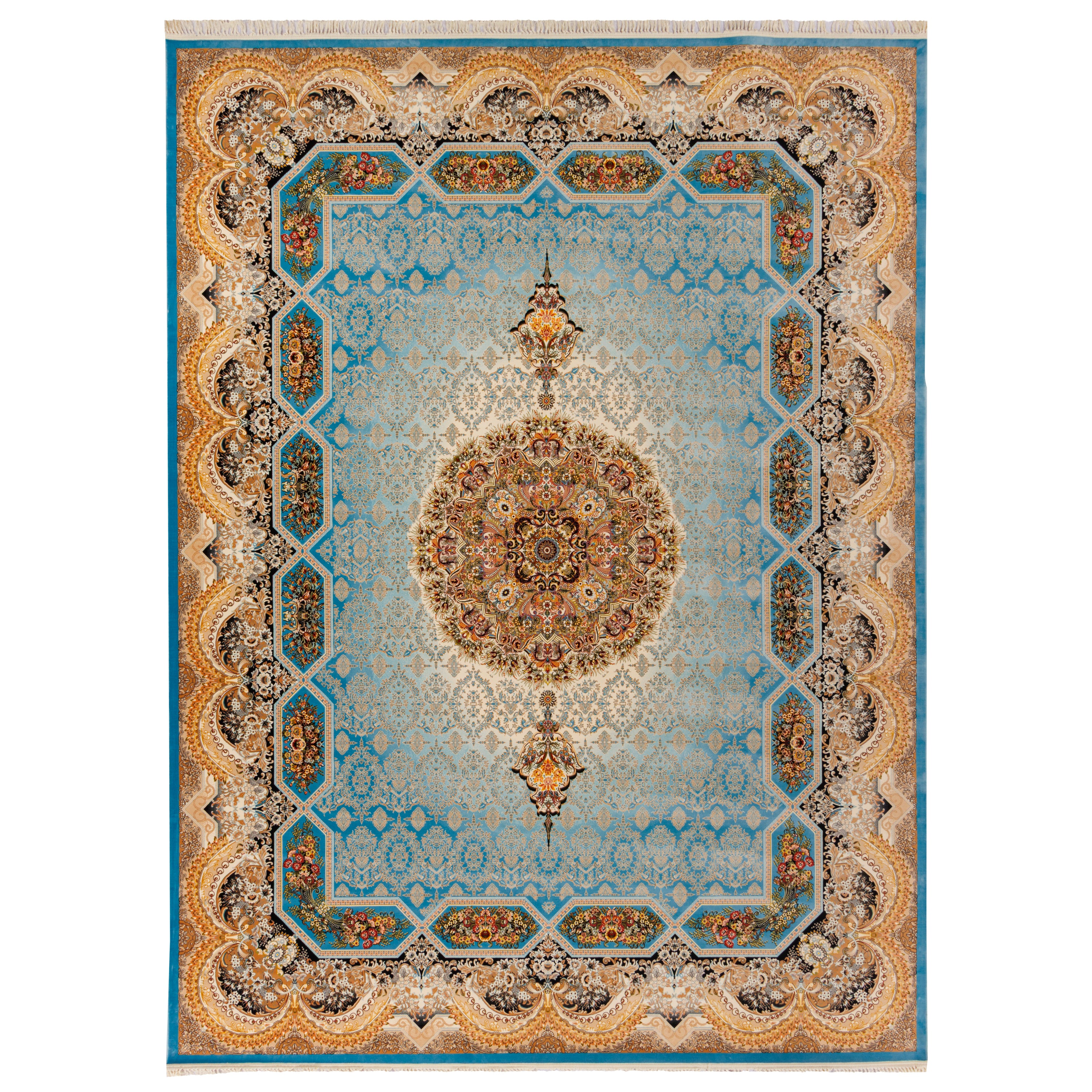 Machine-made Rug, Flowers & Leaves Centre Medallion, Acrylic, SPU 100001