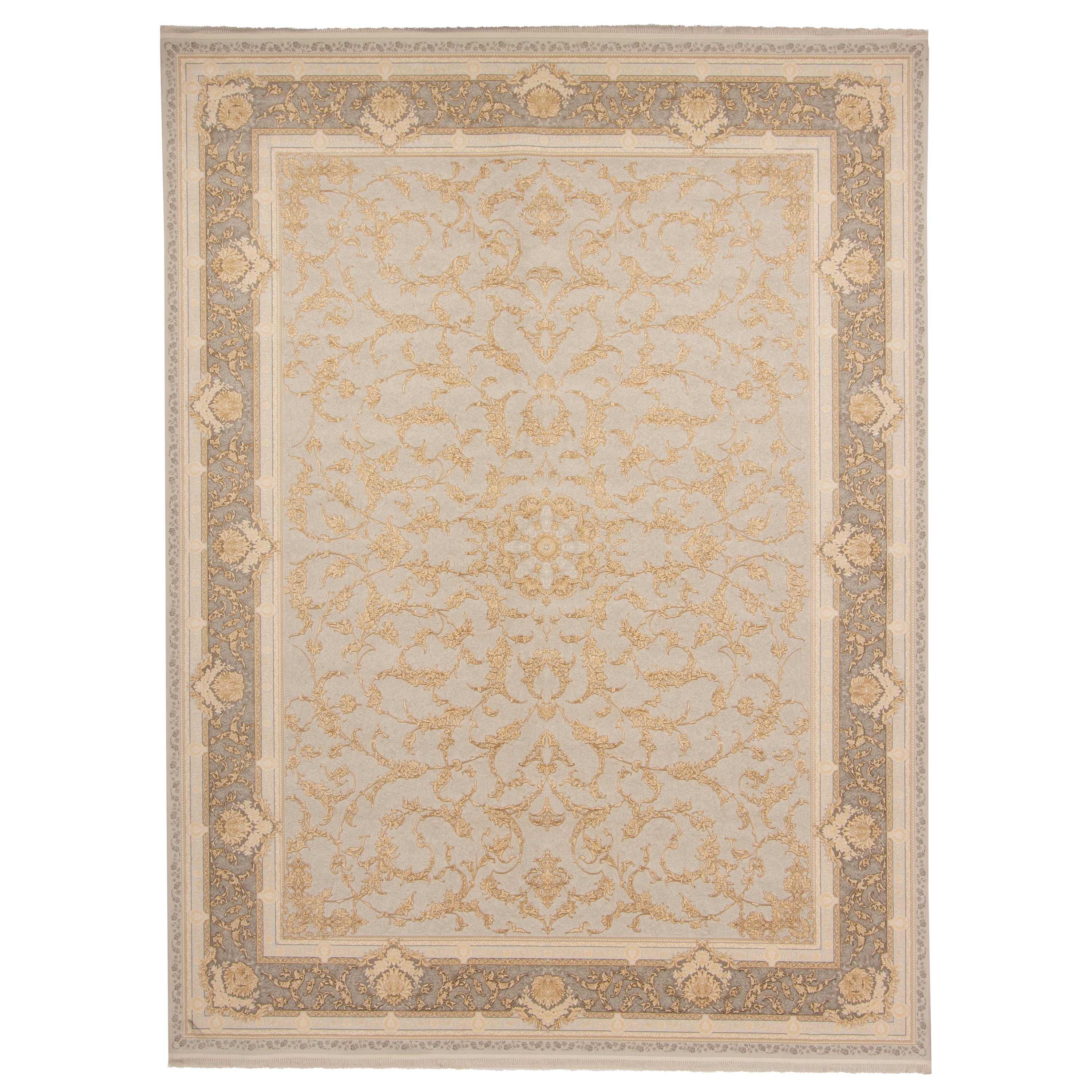 Machine-made Rug, Flowers & Leaves Scattered, Acrylic, SPU 100007