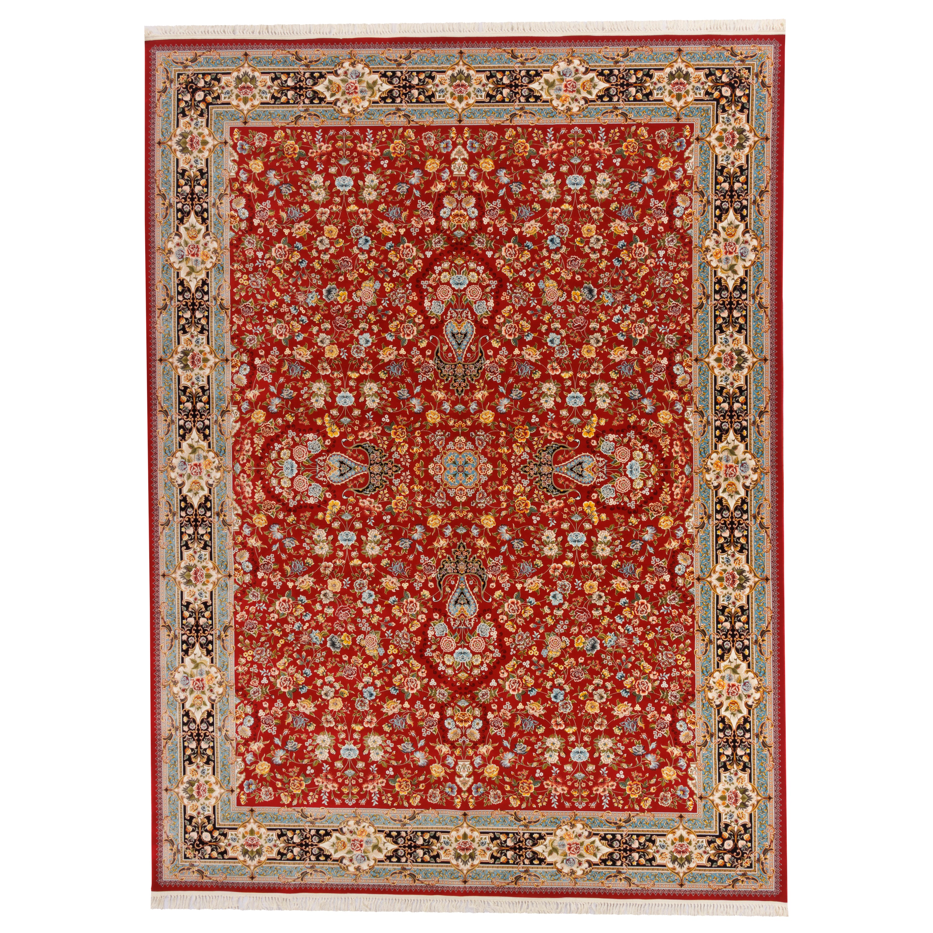 Machine-made Rug, Flowers & Leaves Scattered, Acrylic, SPU 100009