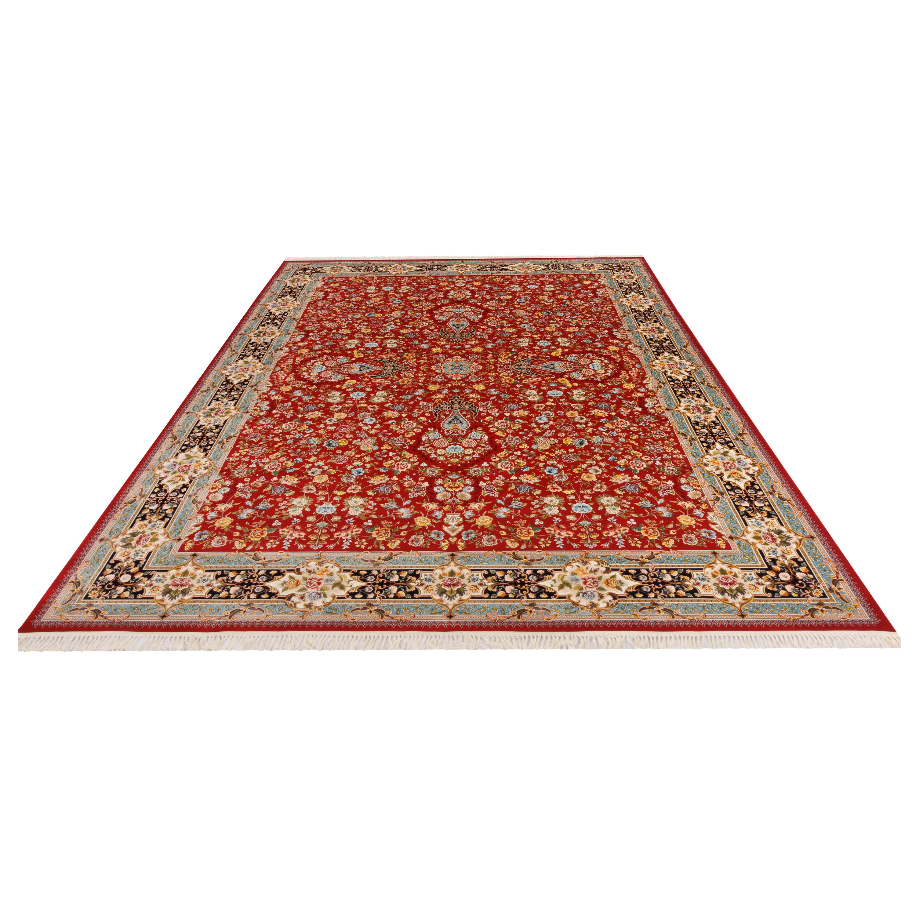 Machine-made Rug, Flowers & Leaves Scattered, Acrylic, SPU 100009