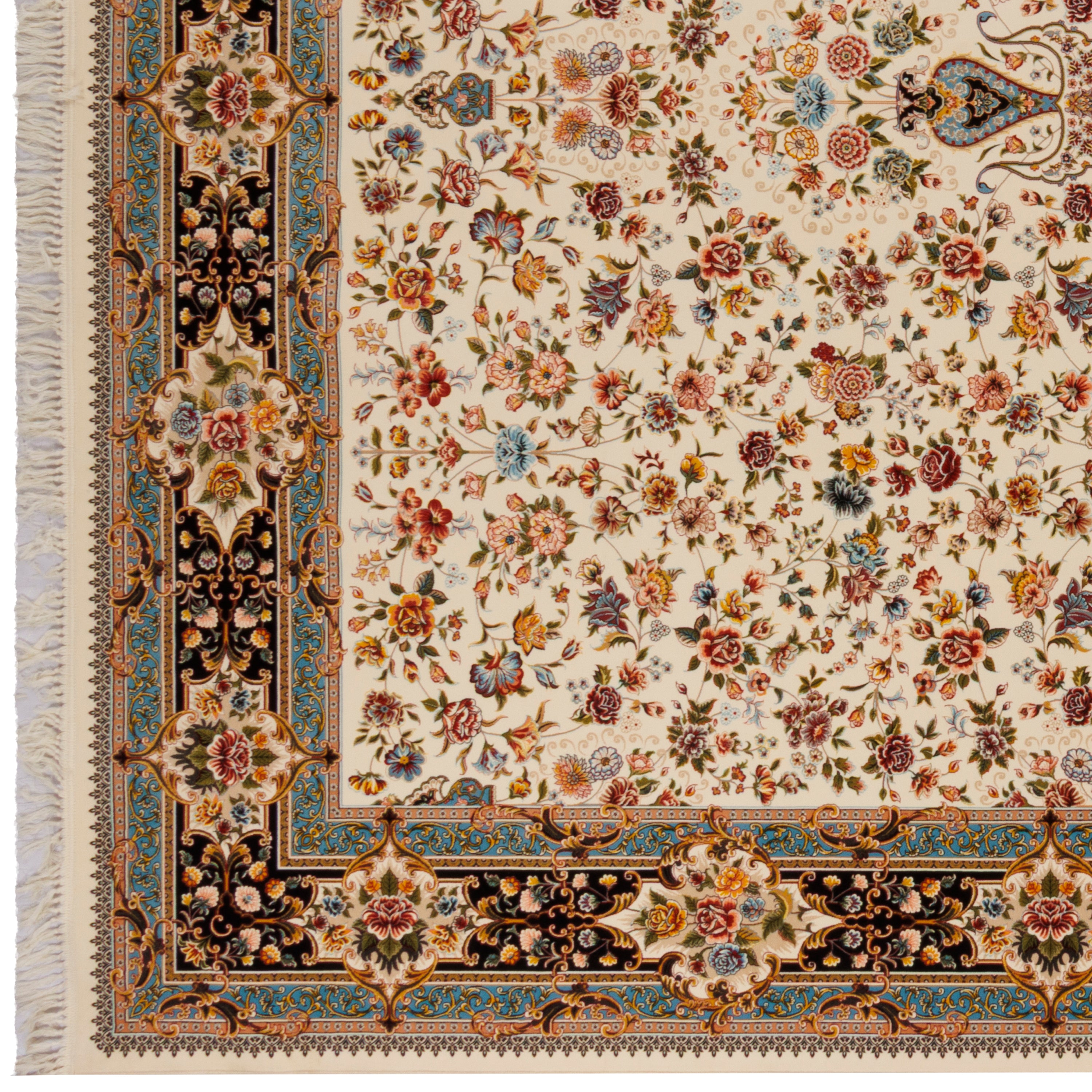 Machine-made Rug, Flowers & Leaves Scattered, Acrylic, SPU 100009
