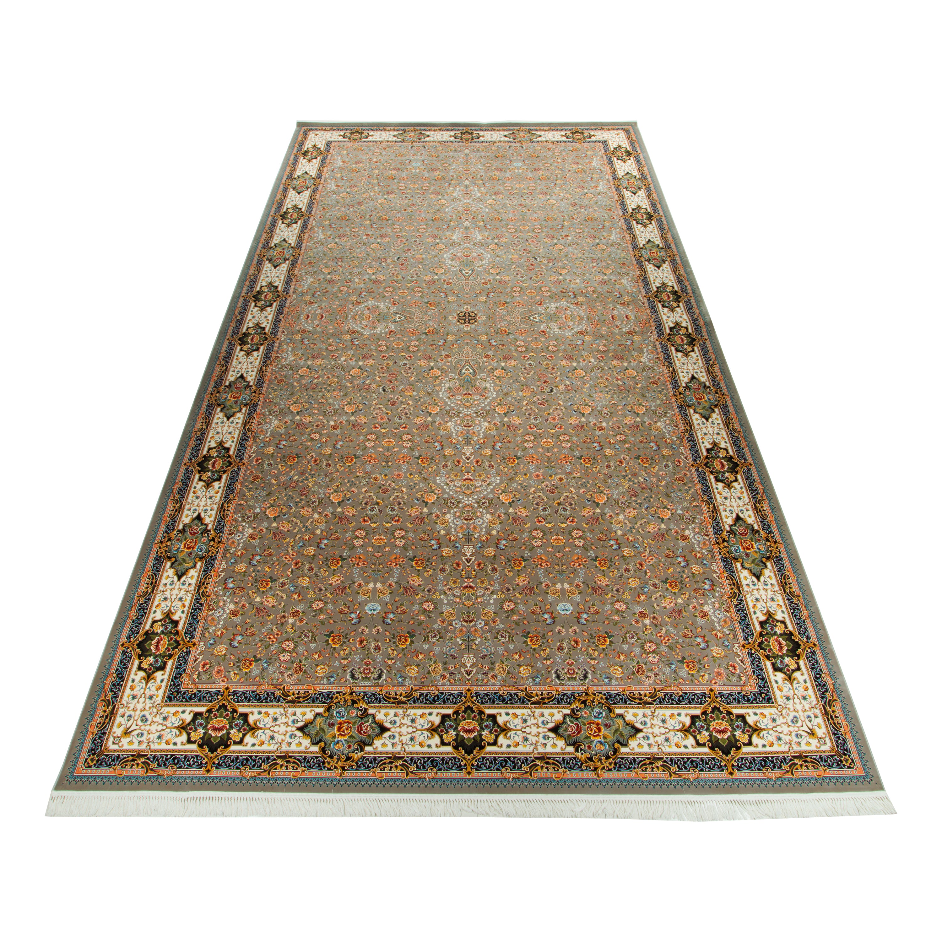 فرش ماشینی، گل و برگ پراکنده، اکریلیک، SPU 100009