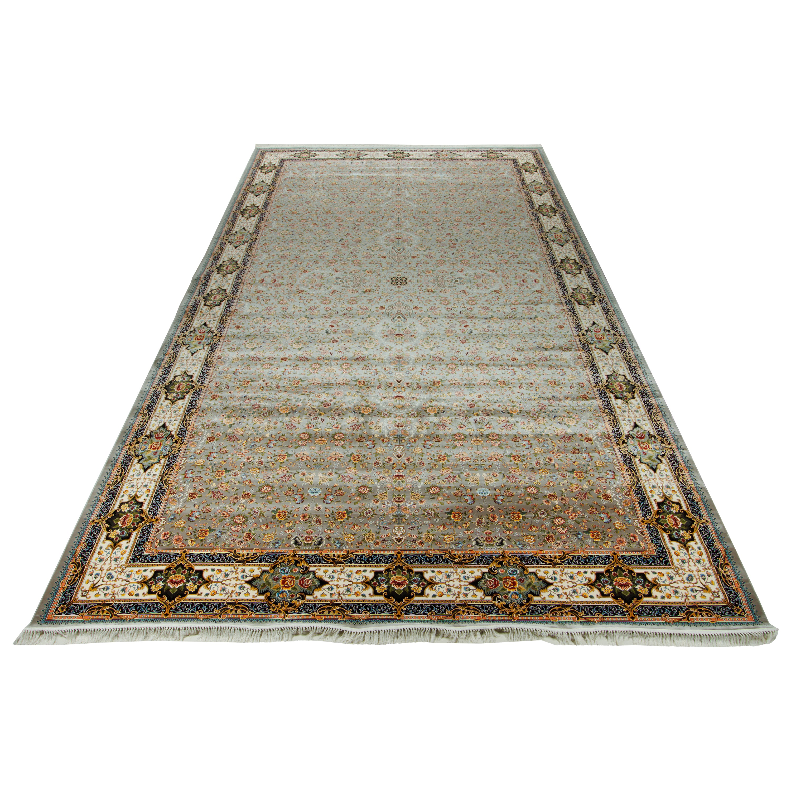 فرش ماشینی، گل و برگ پراکنده، اکریلیک، SPU 100009