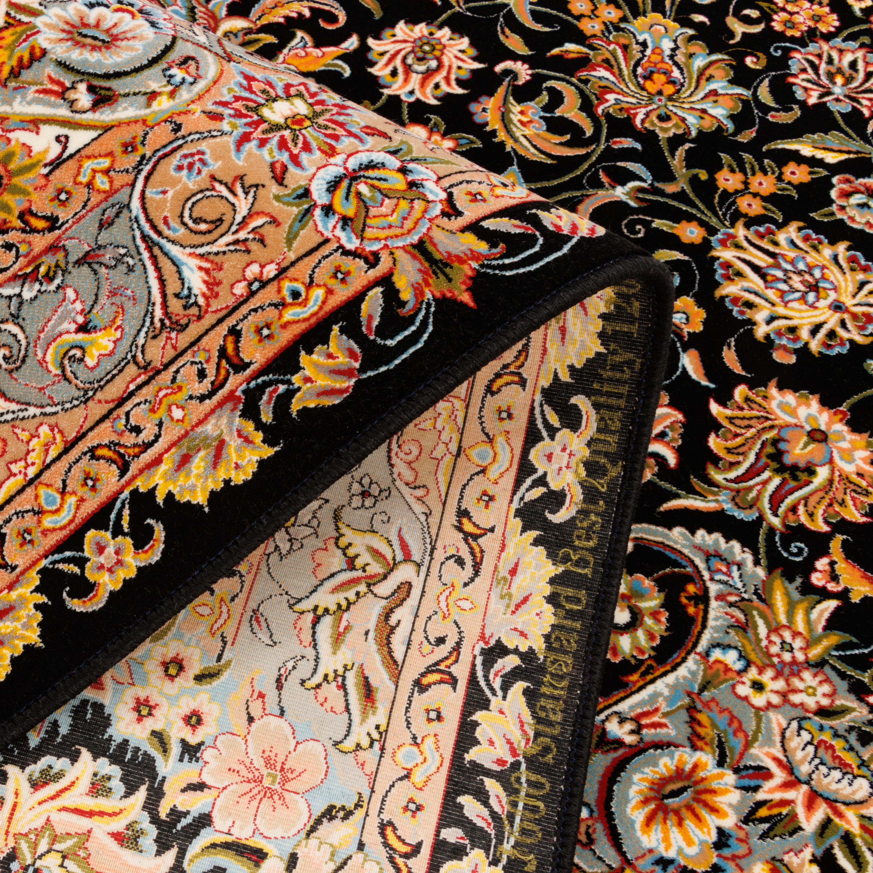 Machine-made Rug, Flowers & Leaves Medallion & Corner, Acrylic, SPU 100011