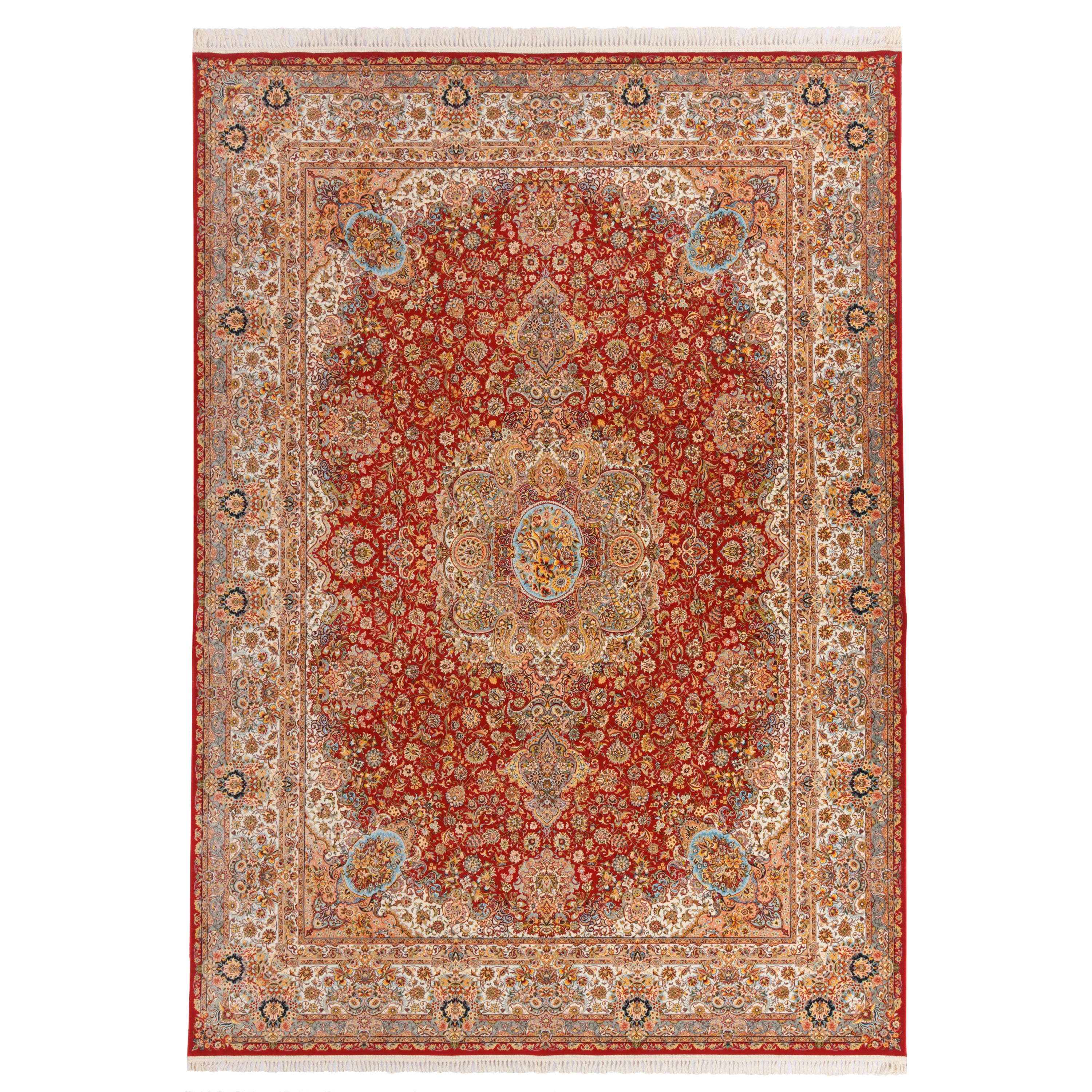 Machine-made Rug, Flowers & Leaves Medallion & Corner, Acrylic, SPU 100011