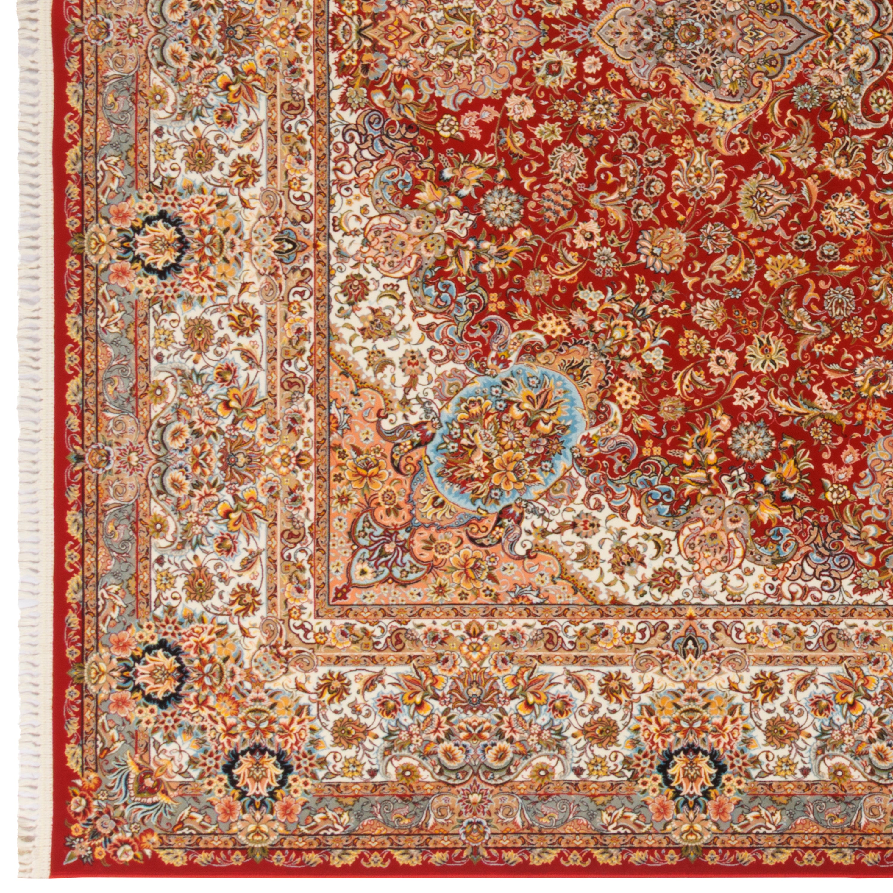 Machine-made Rug, Flowers & Leaves Medallion & Corner, Acrylic, SPU 100011