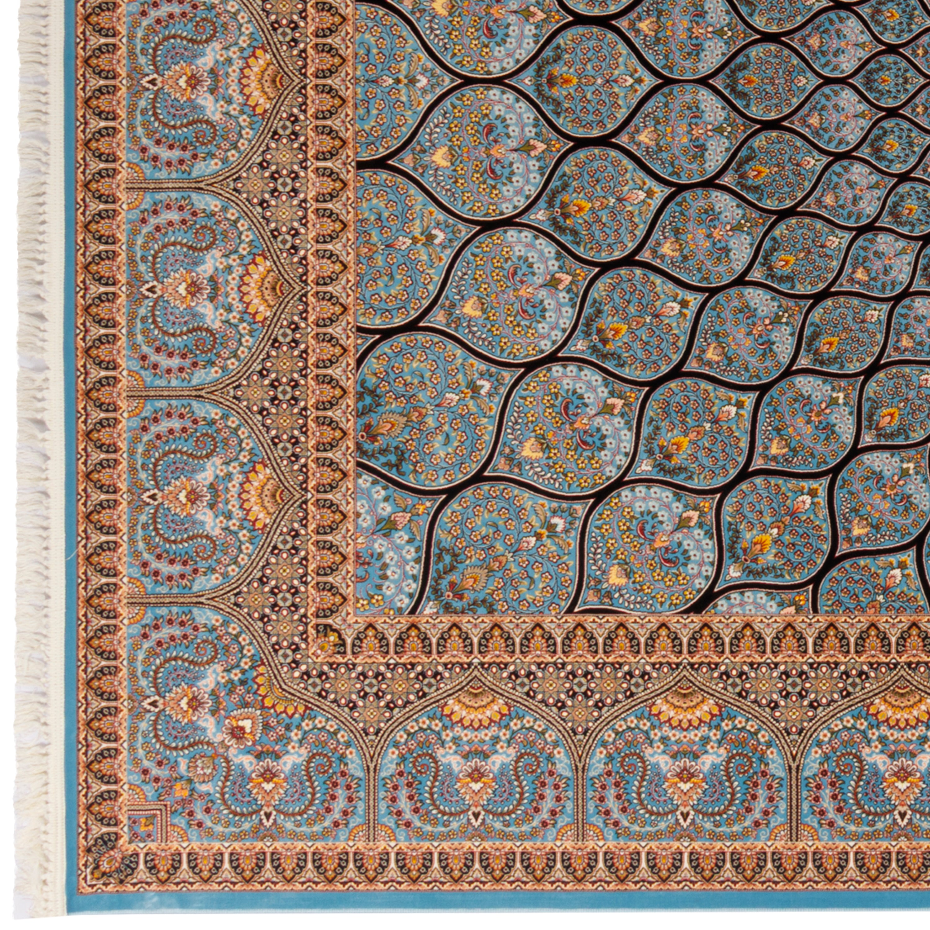 Machine-made Rug, Flowers & Leaves Dome, Acrylic, SPU 100013