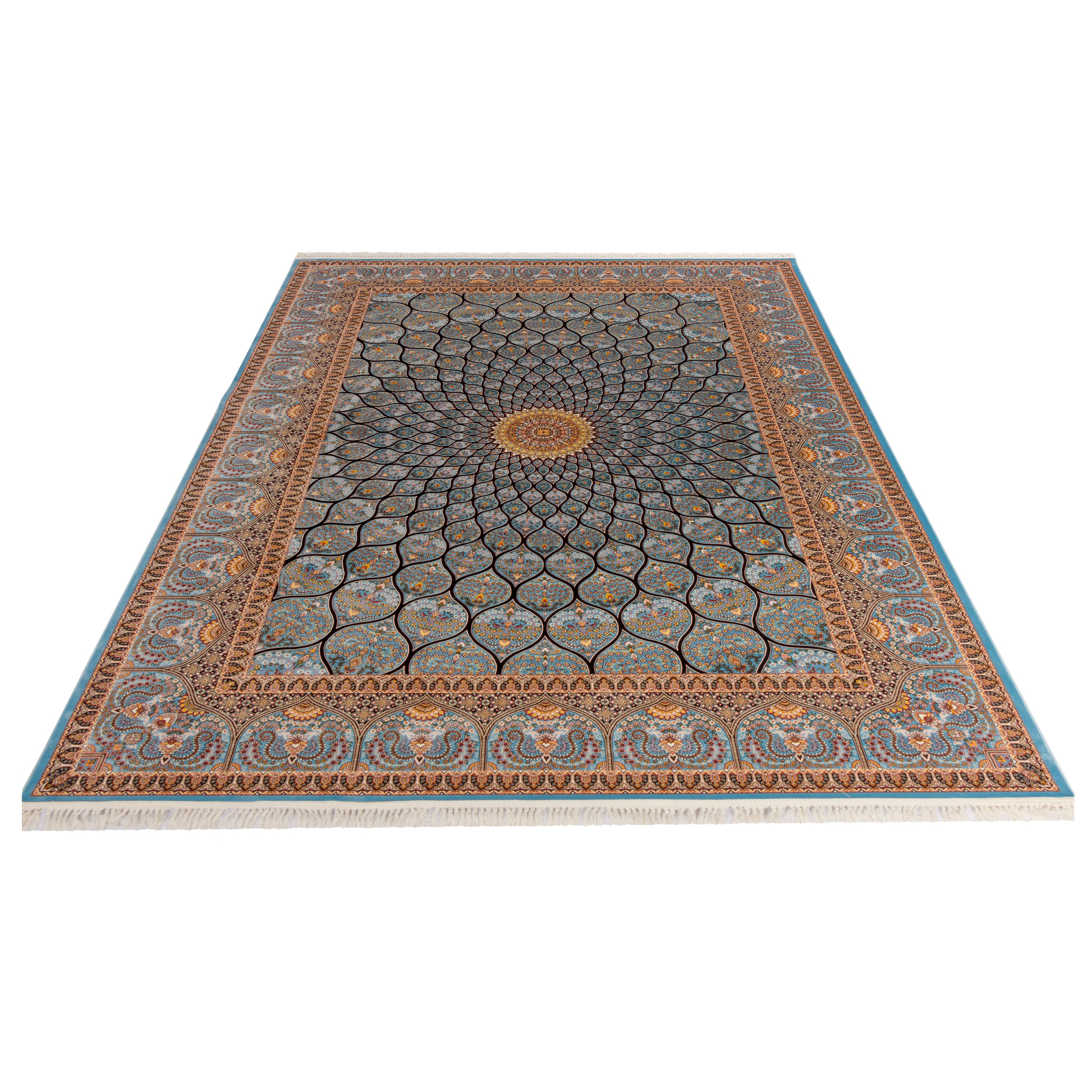 Machine-made Rug, Flowers & Leaves Dome, Acrylic, SPU 100013